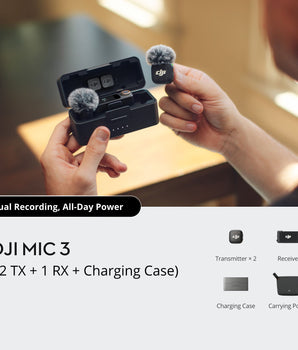 DJI Mic 3 (2 TX + 1 RX + Charging Case) - T K FOTO TECHNIC PTE LTD
